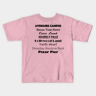 Oh The Places You'll Go - California Adventure Edition Kids T-Shirt